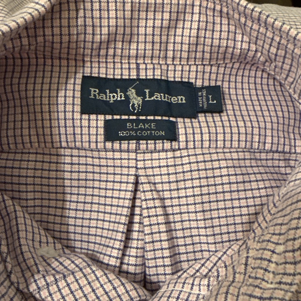 Ralph Lauren‎ Shirt Men's Large Blake Multicolor Plaid Short Sleeve Preppy